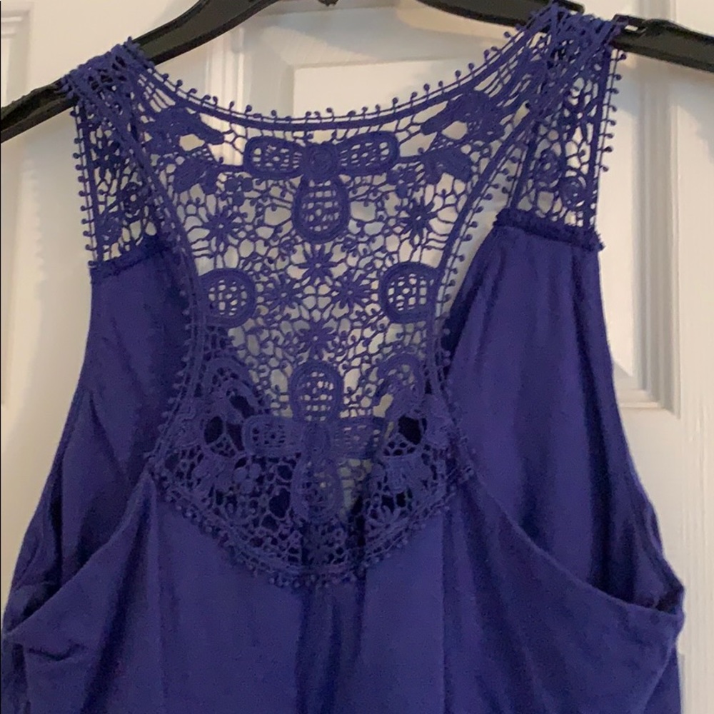 Elle Crochet Back Sundress Blue/Purple - Picture 3 of 7